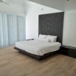 Sleeping Room at the White villa with teak wood bleached and oiled white Magic oil 2k